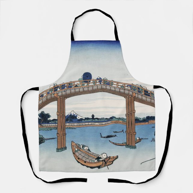Delantal Monte Fuji Housai visto desde debajo del puente ma (Anverso)