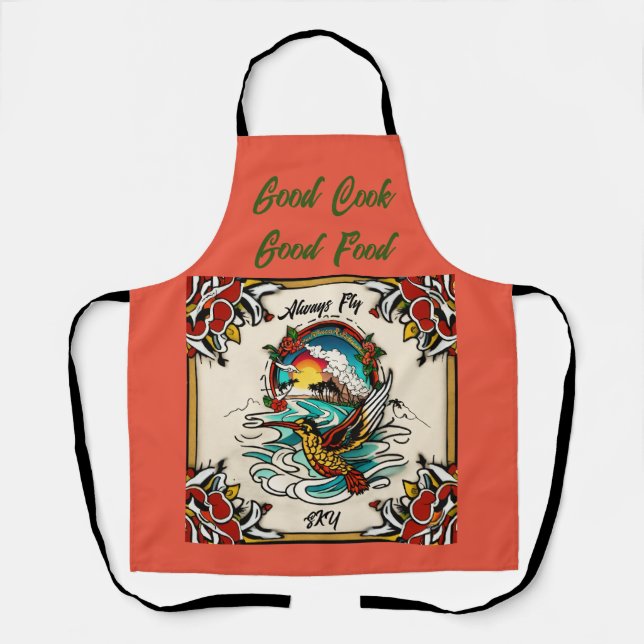 Delantal Monterey Tattoo Design: Un símbolo de poder de fue (Anverso)