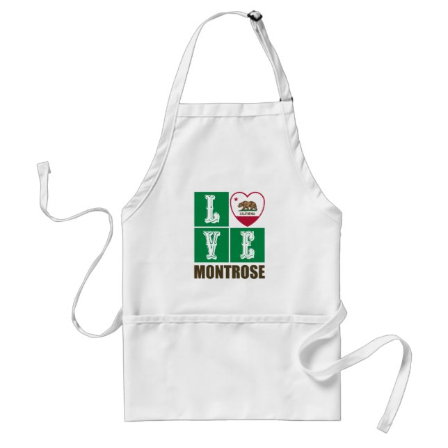 Delantal Montrosa cardíaca de bandera de la República de Ca (Frente)