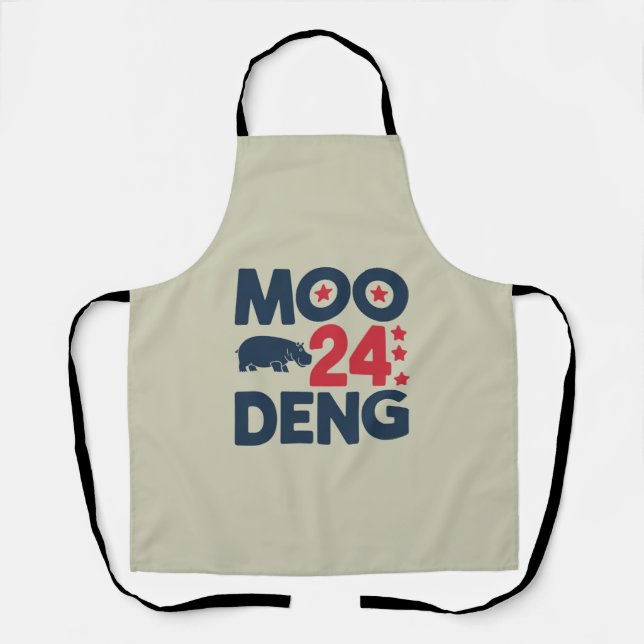 Delantal Moo Deng 2024 Moo Deng Moo Deng Cute Baby Hippo (Anverso)