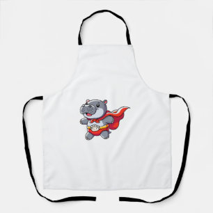 Delantal Moo Deng Baby Hippo Superhéroe Kids Cute Fun Boys