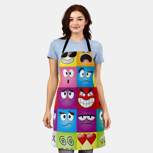 Delantal Moods and Emoticons (Gastado)