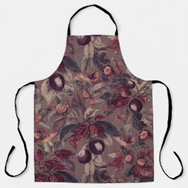Delantal Moody Plum & Fig Leaves Apron | Artistic Botanical