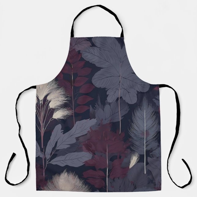 Delantal Moody Plum Fig & Pampas Grass Botanical Apron (Anverso)