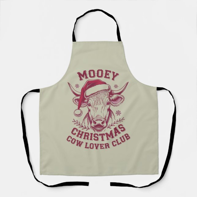 Delantal Mooey Navidades Western Cow Lover Club Xmas (Anverso)