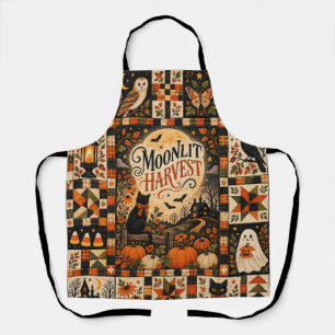 Delantal Moonlit Harvest Vintage Halloween Patchwork