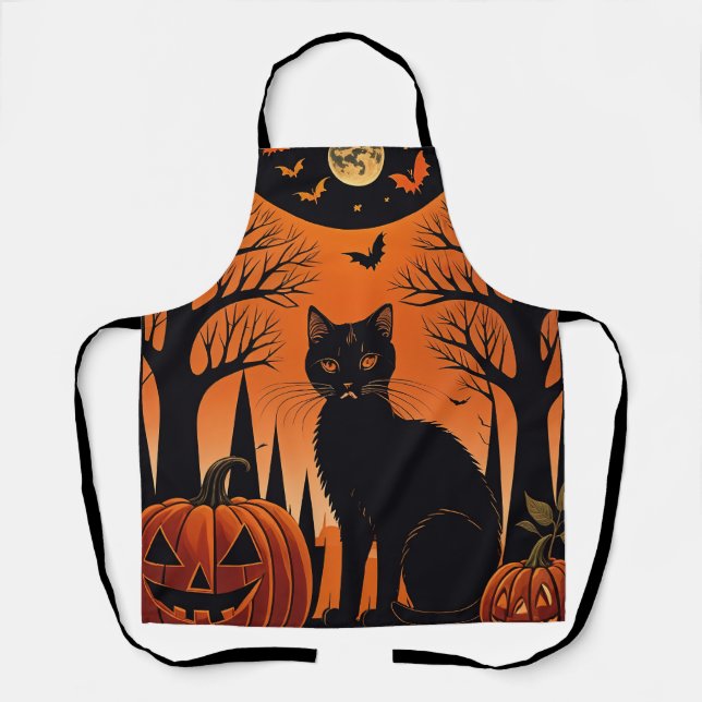 Delantal Moonlit Meow (Anverso)