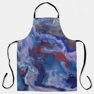 Delantal morado abstracto vibrante para vapear