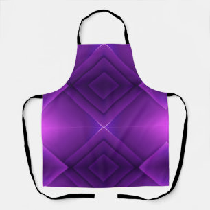 Delantal morado con un patrón de diamantes geométr