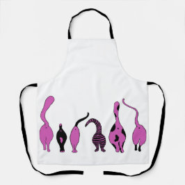 Delantal Morado de gatos