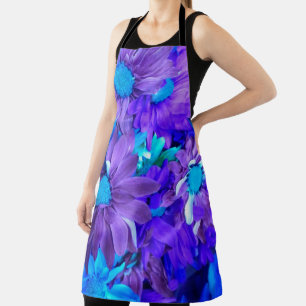 Delantal Morado N Turquoise Daisies
