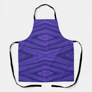 Delantal morado vibrante con patrón geométrico