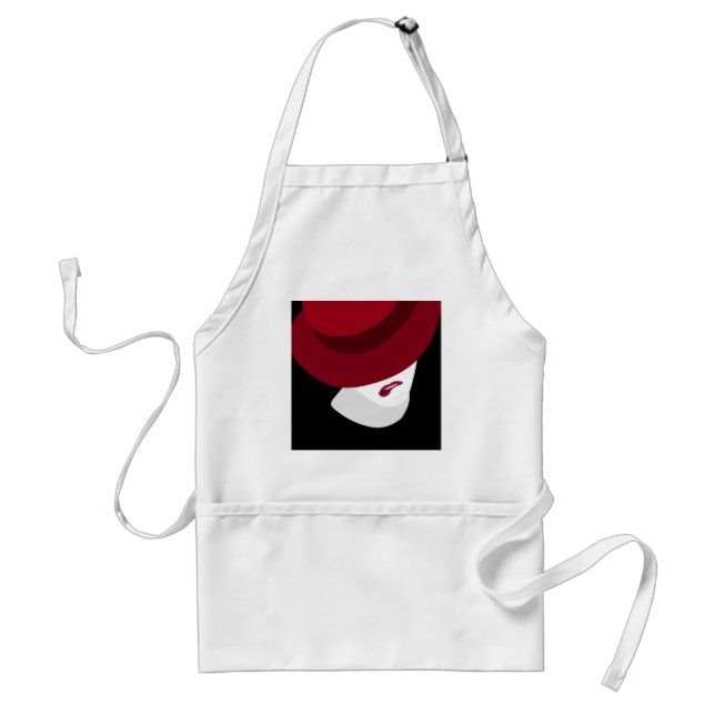 Delantal Mordida de labios - retrato tricolor (Frente)