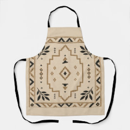 Delantal Moroccan Geometric Boho Beige Apron