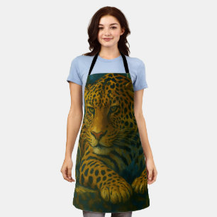 Delantal Mortalidad dorada - Leopardo en reposo