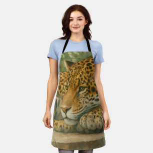 Delantal Mortalidad dorada - Leopardo en reposo
