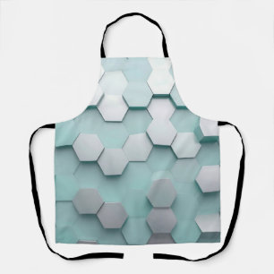 Delantal Mosaico 3D Hexágono Menta Pastel