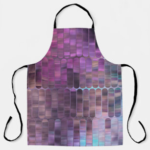 Delantal Mosaico abstracto brillante multicolor con brillo