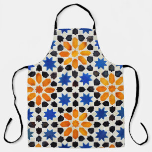 Delantal mosaico árabe de azulejos de estilo marroquí, de