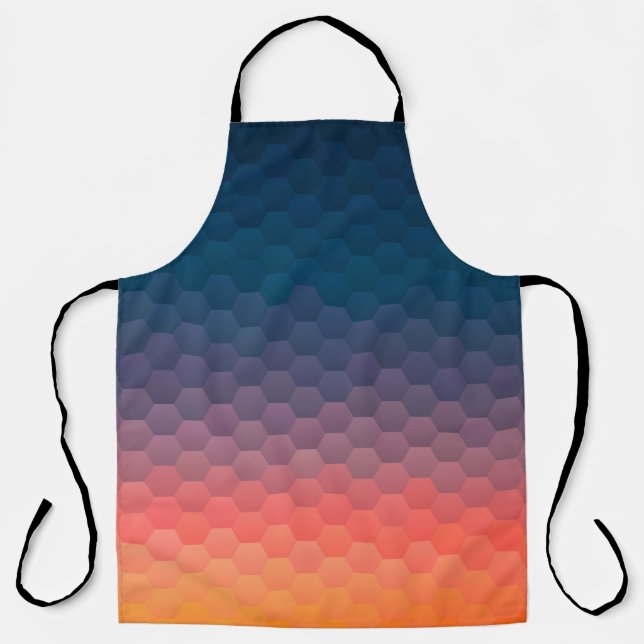 Delantal Mosaico colorido. Retrograso hipster geométrico (Anverso)