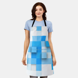 Delantal mosaico de cuadros de SlipperyJoe moderno de tres-