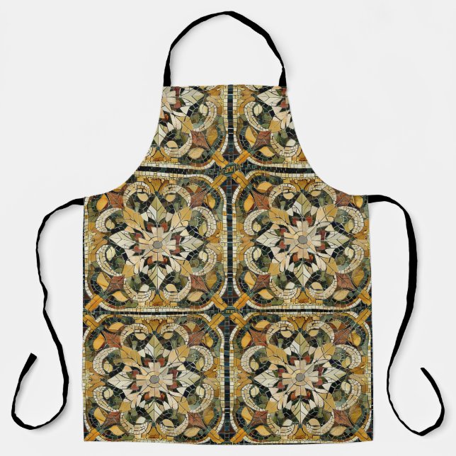 Delantal Mosaico de Elegancia de Tierra (Anverso)