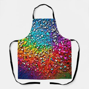 Delantal Mosaico de fragmentos de arcoiris
