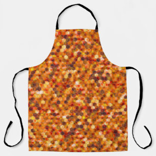 Delantal Mosaico de hexágonos en puntos en tonos rojos tira