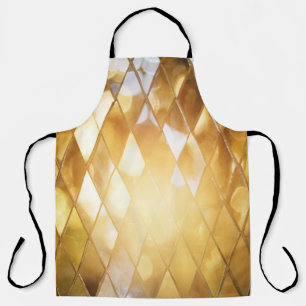 Delantal Mosaico dorado: Efecto de vidrio brillante.