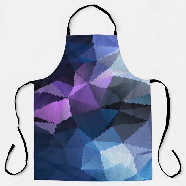 Delantal Mosaico en colores azul y rosa (Anverso)