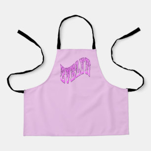 Delantal Mosaico rosa Evelyn Nombre, Apron