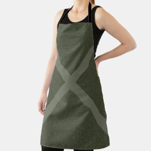 Delantal Moss Green Cross Apron - Personalizable