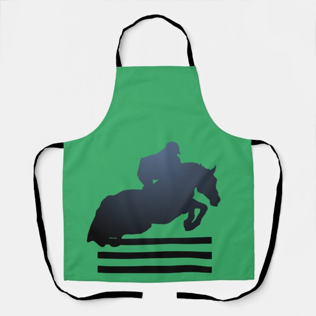 Delantal Mostrar salto limpiando un obstáculo (Anverso)