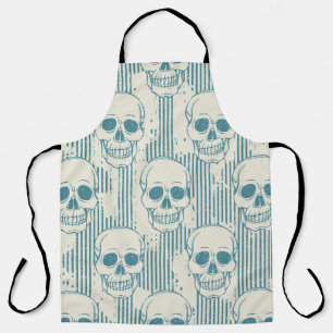 Delantal Motif De Calavera: Patrón De Mano Libre Sin Marea