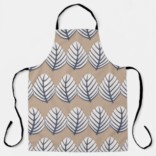 Delantal motif de hoja vintage simple y moderno
