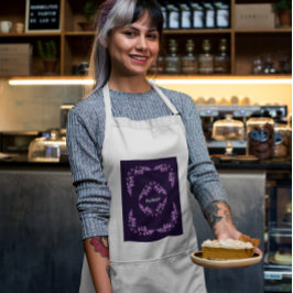 Delantal Motif de orquídeas púrpura personalizadas