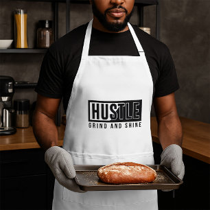 Delantal Motivación de Hustle Grind y Shine