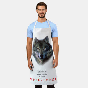 Delantal Motivación del lobo gris único