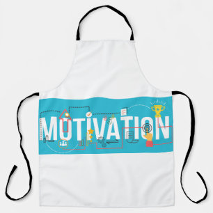 Delantal Motivación – Diseño de tipografía minimalista mode