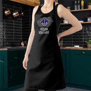 Delantal Motivo de anclaje y nombre del barco en la galera 