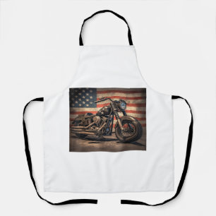 Delantal Motocicleta Bandera Retro Bici