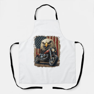 Delantal Motocicleta Chopper Retro Biker Bandera EEUU
