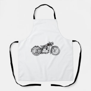 Delantal Motocicleta retro vintage _ Me encanta mi motocicl