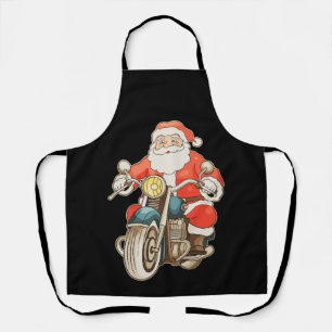 Delantal Motocicleta Vintage Santa Bikini Navidad Xmas