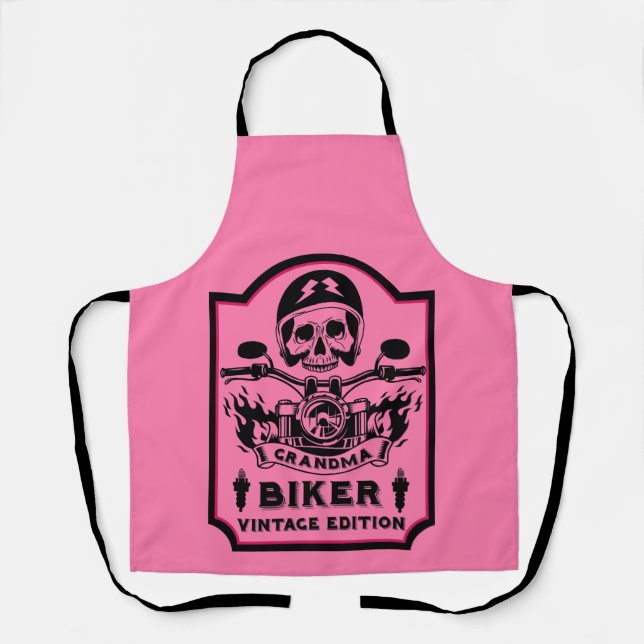 Delantal Motociclista Grandma (Anverso)