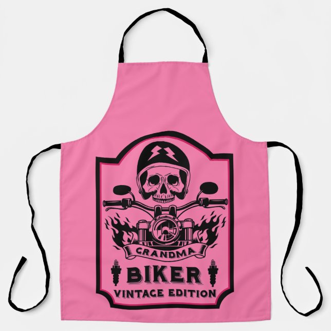 Delantal Motociclista Grandma (Anverso)