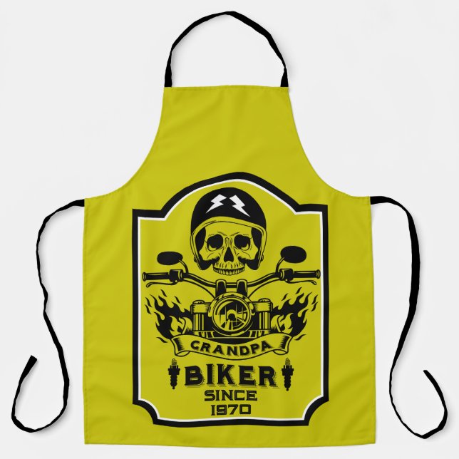 Delantal Motociclista Grandpa (Anverso)