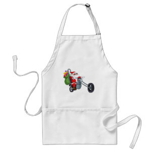 Delantal motociclista santa claus