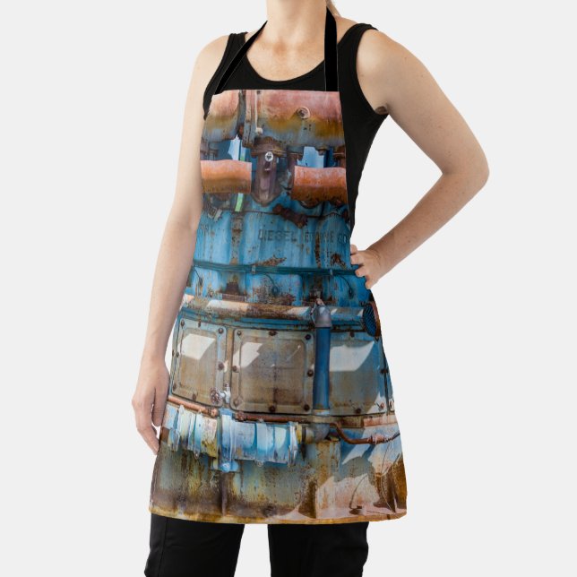 Delantal Motor diesel imperial del Atlas viejo y oxidado en (in situ)