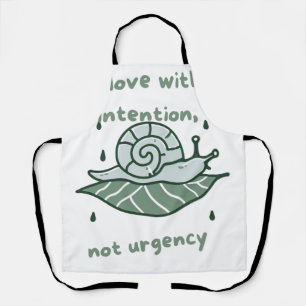 Delantal Move with Intention – Snail Quote Art